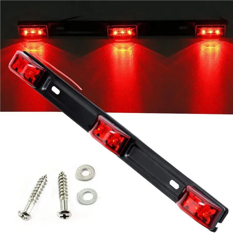 5X Trailer Tail Light Bar, 14.2 Inch Red Clearance Identification ID Marker Light With Bracket Limited Time Offer
