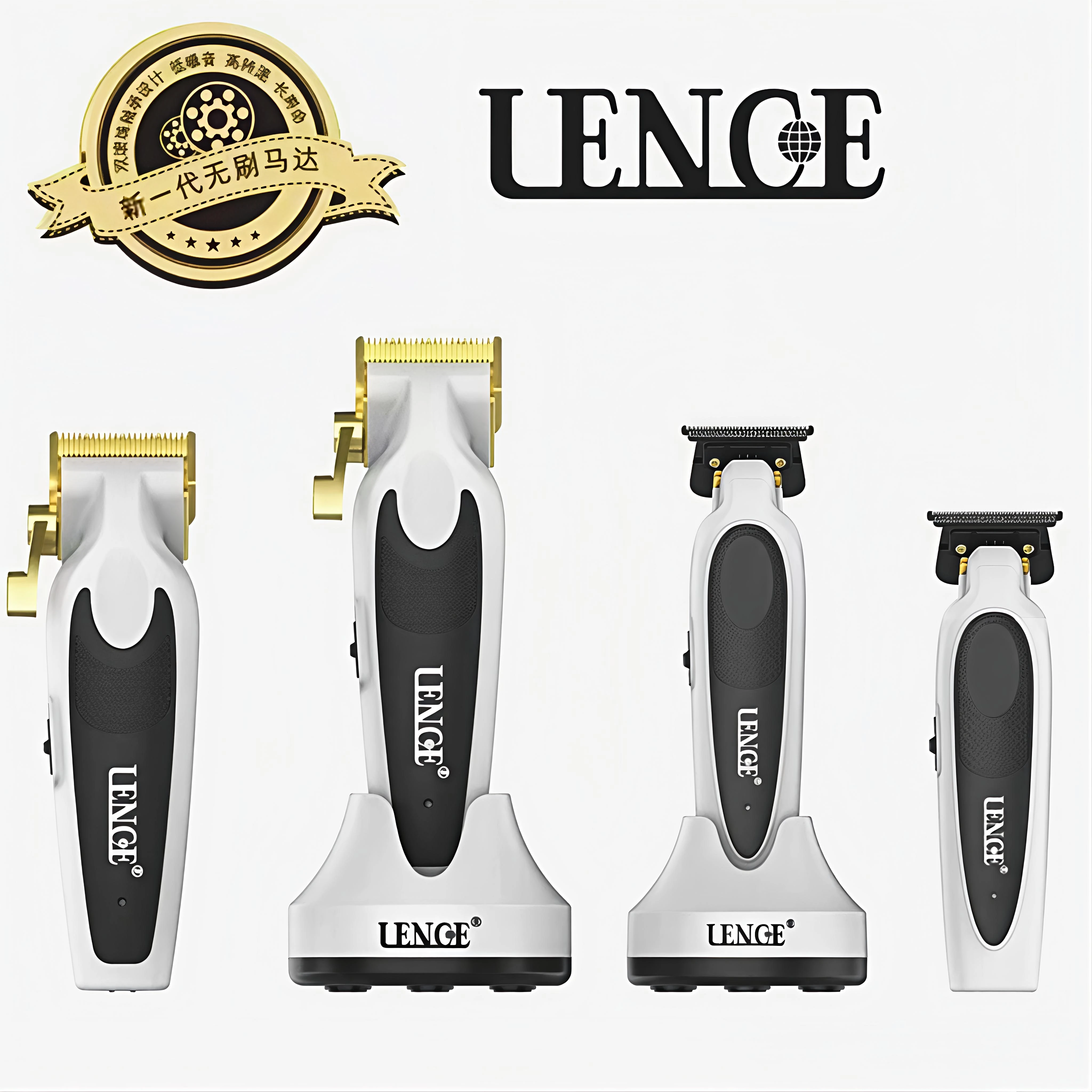 LENCE FF1CS FF1TS Professional Hair Clipper Barber Trimming Kit Men's Wireless Electric Hair Clipper and Edge Trimmer