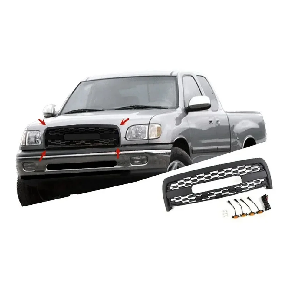 Car Grill For Toyota TUNDRA  2003-2006  modified with light Grille Grill Mask Front bumper net Car Accessories