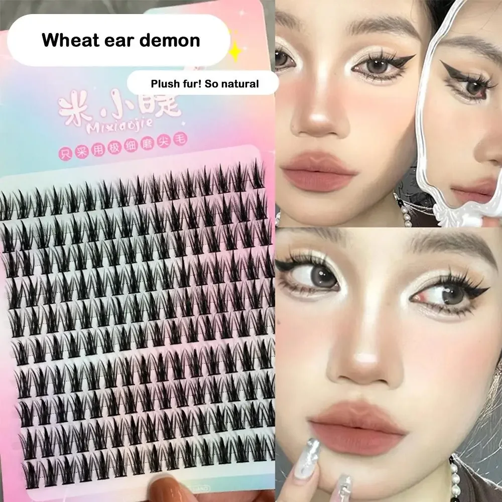 美しい3Dつけまつげ、接着剤不要、ジェルグルーストリップ付き、マンガ風つけまつげ、DIY手作り、セルフ接着式つけまつげ、女の子向け