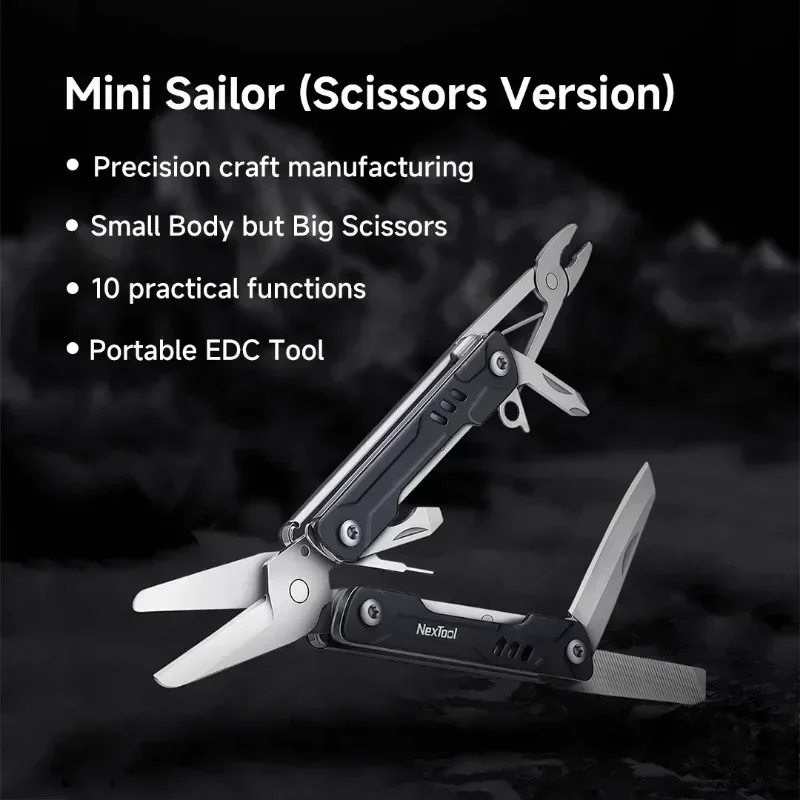 Xiaomi NexTool Mini Sailor Scissors Version  EDC Multitools Hand Pliers Tools Mini Pocket Folding Knife Scissors Screwdriver image 3