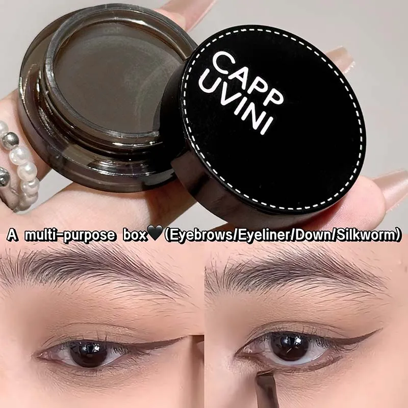 CAPPUVINI Eyeliner gel impermeabile - Trucco occhi dall'aspetto naturale a lunga durata a prova di sbavature, resistente al sudore, senza sbavature