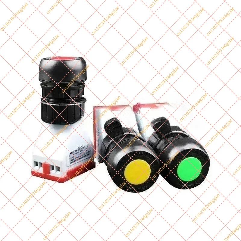 30mm Explosion-Proof Push Button Switch AC220V Momentary Reset Waterproof Red Yellow Green for Control Box, Replacement Part