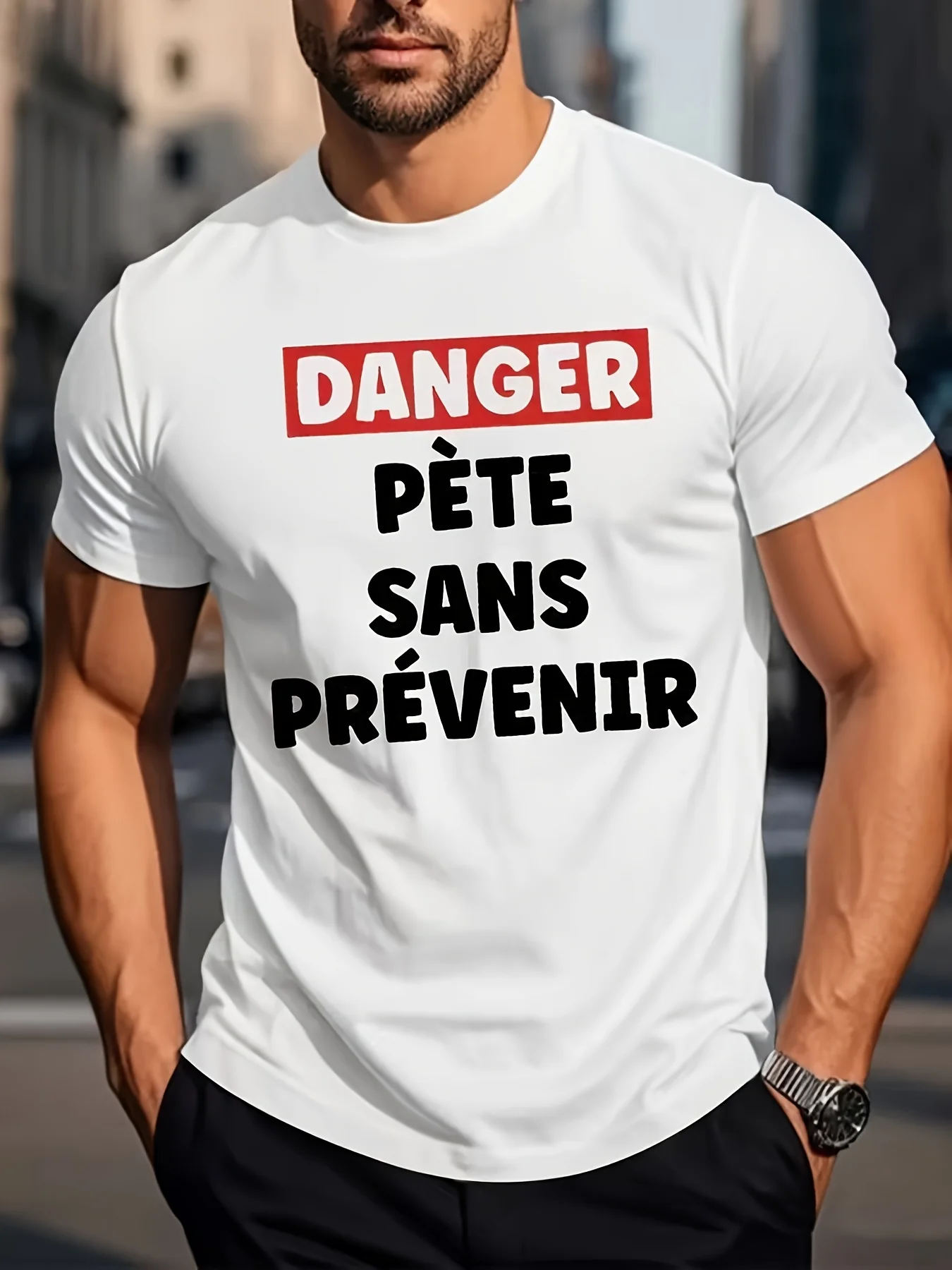 Men's Casual Sports Fashion Trend Fitness Outdoor Home Short-Sleeved, All-Season Versatile T-Shirt, Men's Daily Commuting T-Shir