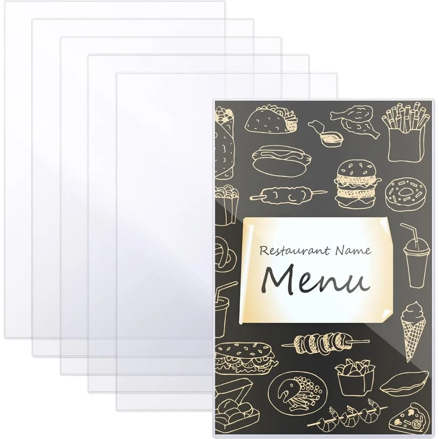 

5 шт. 8,5x14 жесткие защитные пленки для печати, прозрачная жесткая пластиковая бумага, защита для страниц, меню, пластиковые рукава для фото листа