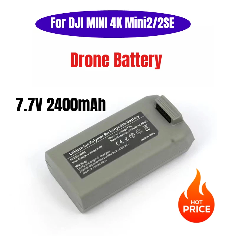 

7.7V 2400mAh for DJI MINI 4K Mini2/2SE Drone Battery