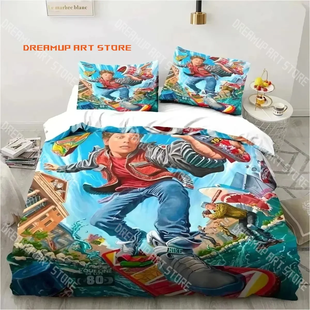 2026 3D Print Back To The Future Movie Bedding Set Single Twin Full Queen King Size Bed Set Adult Kid Bedroom Duvetcover Set