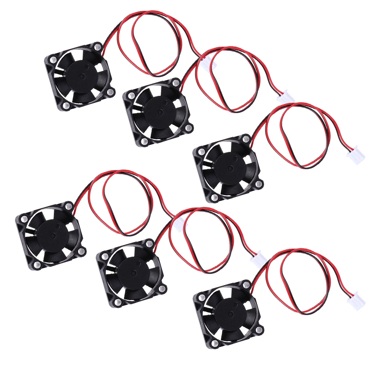 6 Pcs Car Projector Mini Blower Fan Printer Accessory Quite Cooling 3d Abs Dc 12v