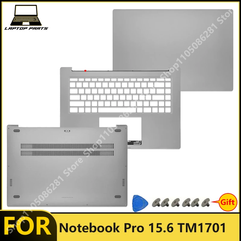 For Notebook Pro 15.6 TM1701 LCD Back Cover /Top Shell Hinge Cover Palmrest Bottom Case New Replacement Parts