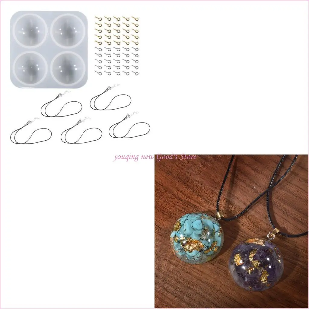 

57QA силиконовая форма для смолы, форма для подвески, ювелирных изделий, полусфера, форма для драгоценных камней, эпоксидная для