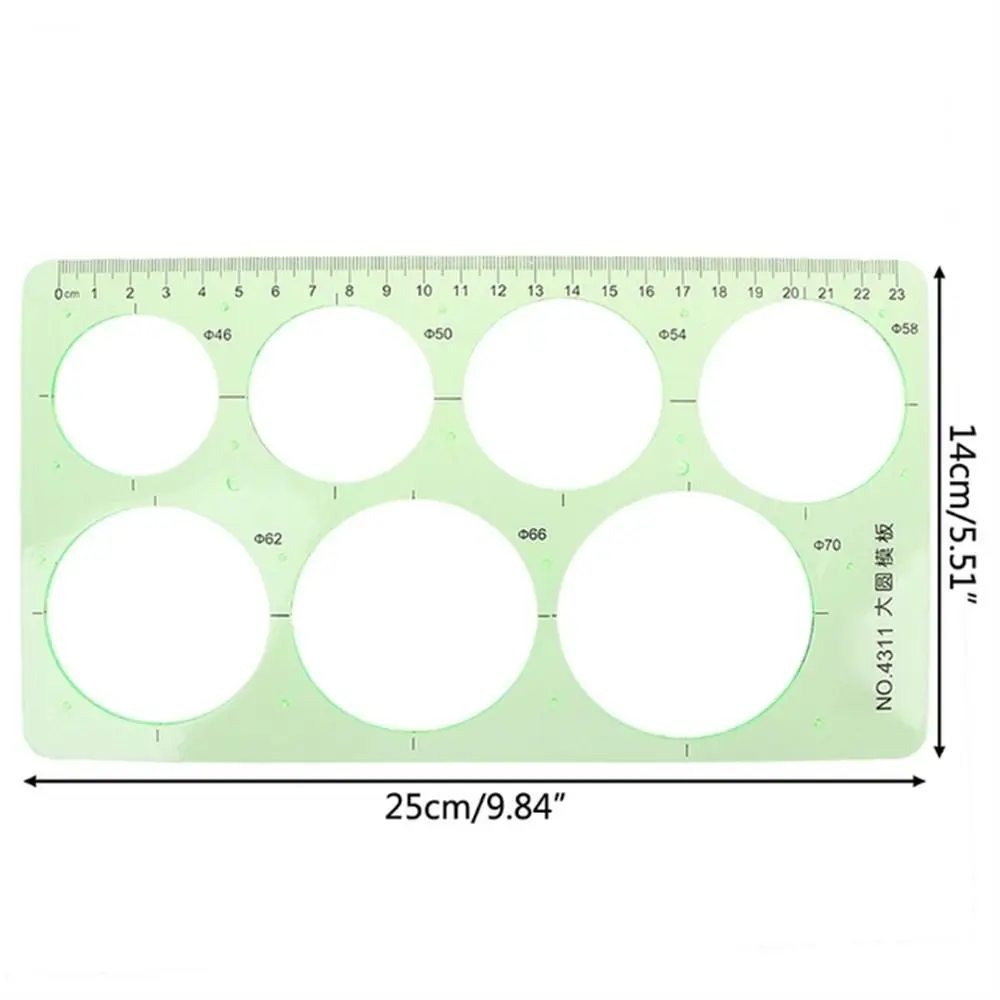 

Stationery Office Supplies Circles Green Oval Multi Shaped Drawing Ruler Template Ruler Curve Ruler Geometric Ruler