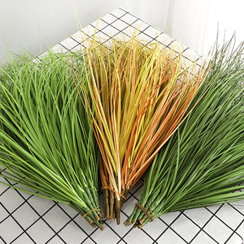 Fake Greenery Artificial Onion Grass Faux Pampas Tropical Plants Indoor Simulation Reed Wheat Grass Outdoor For Home Decoration