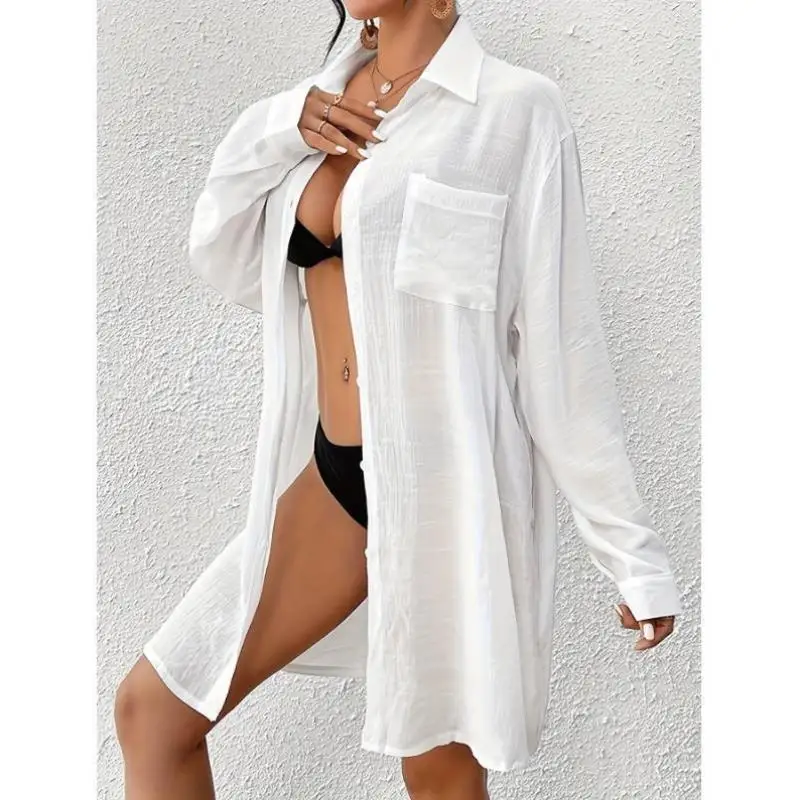 

Новая женская пляжная одежда Bla, солнцезащитный крем, полиэстер, полупрозрачная ткань, удобная внутренняя одежда из волокна Coolmax для Vaions