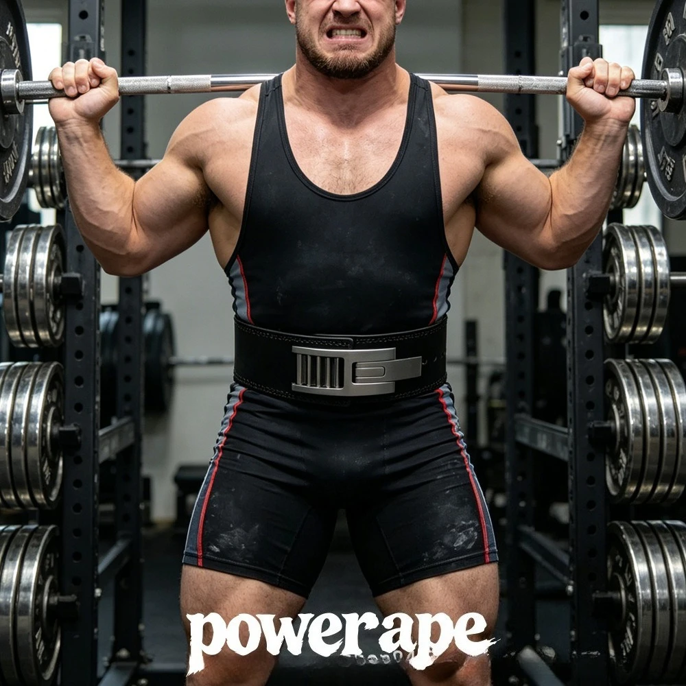 Fine-tuning lever buckle strength lift fitness belt men's fast buckle squat deadlift cowhide quite weight training