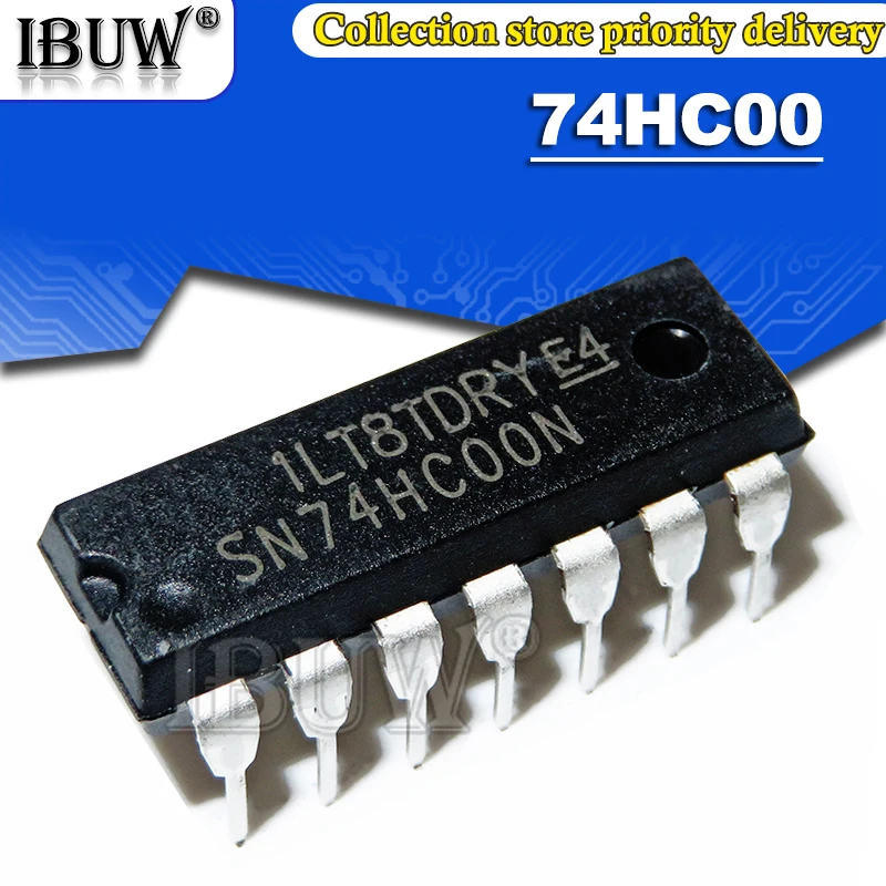 10PCS SN74HC00 DIP14 SN74HC00 74HC00 74HC00 DIP Integrated IC