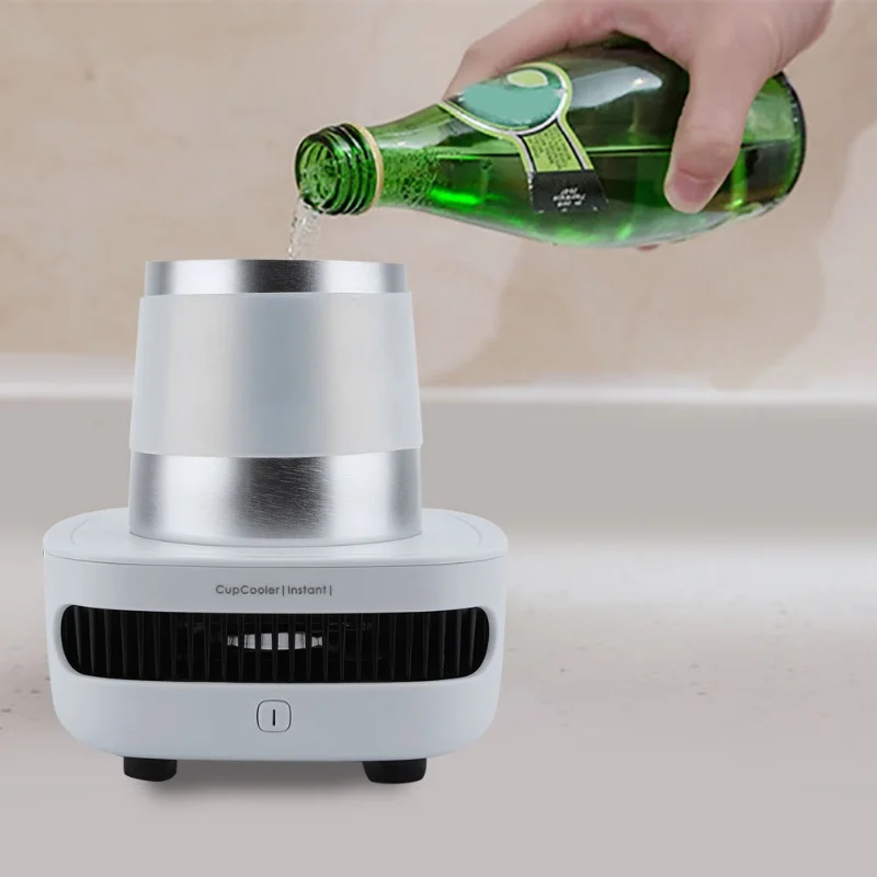 Cold Drink Quick Cooling Cup Continuous Refrigeration Silver Chiller Cup