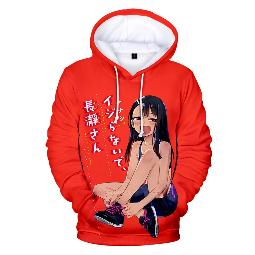 2022 Men's Clothes Don't Toy with Me Miss Nagatoro Anime Sweatshirt Woman Man Hoodie Harajuku Streetwear Boy girls kids Clothes