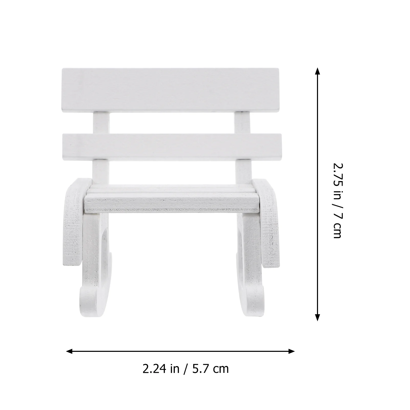 เก้าอี้โยกตกแต่งมินิตัวเลขงานฝีมือบ้านตุ๊กตาภูมิทัศน์สตูลไม้ Recliner