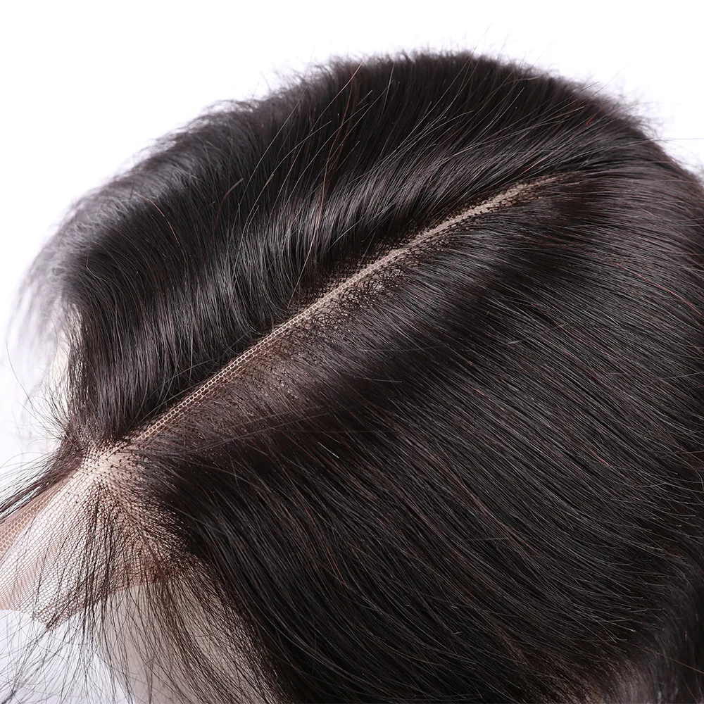 2x6 شعر طبيعي مفرود الدانتيل إغلاق قبل قطعها الجزء الأوسط العميق 10-22 بوصة كامل نهاية اللون الطبيعي البرازيلي عذراء الشعر