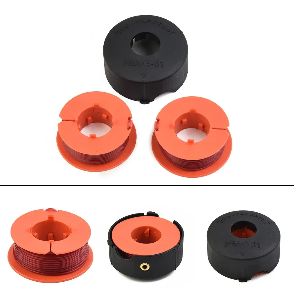 3pcs Spools With Spool Cap For BOSCH ART 23 26 30 Combitrim Easytrim Spool Line F016800175 Trimmer Tools Accessories