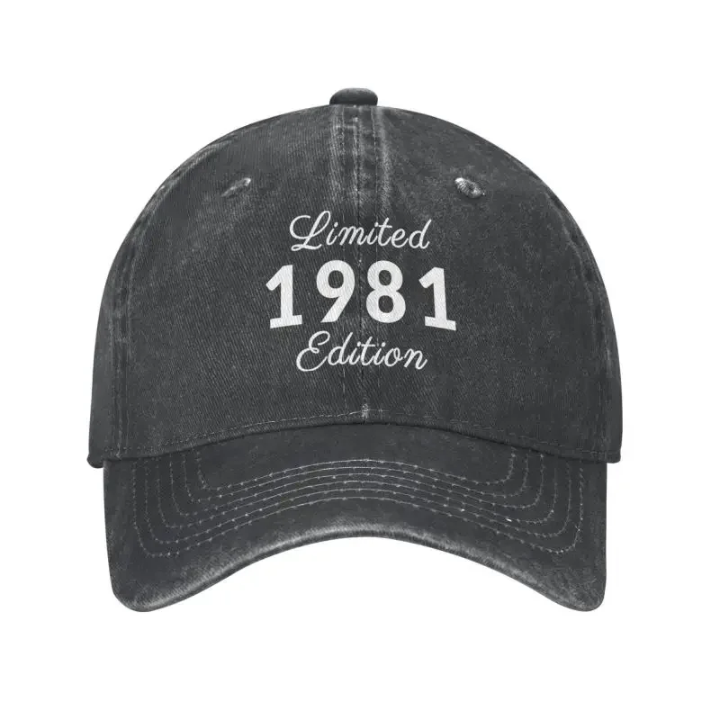 Personalized Cotton Vintage Born In 1981 Limited Edition 43nd Birthday Gift Baseball Cap for Men Women Adjustable Dad Hat Sports