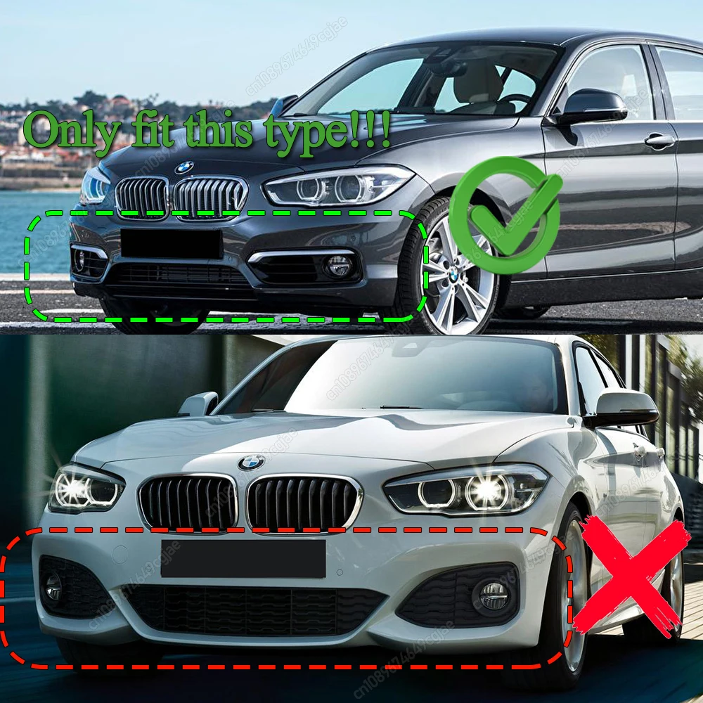 Car Front Bumper Spoiler Lip Diffuser Canard Lip Splitter For BMW 1 Series F20 F21 116i 118i 120i 2011-2019 Black Bodykit Tuning
