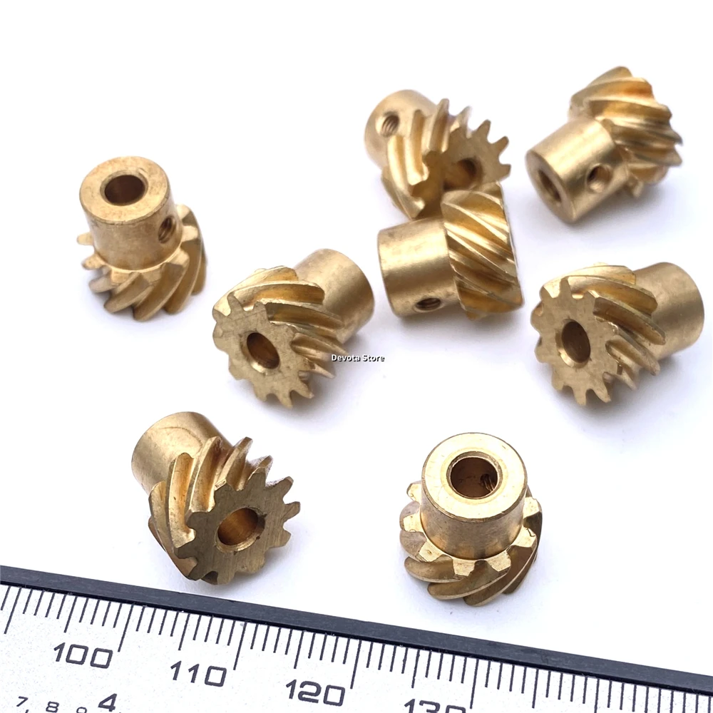 

0.8M 10T Copper Staggered 90° Angle Device Corner Detector Helical gear 3/4/5mm (149)