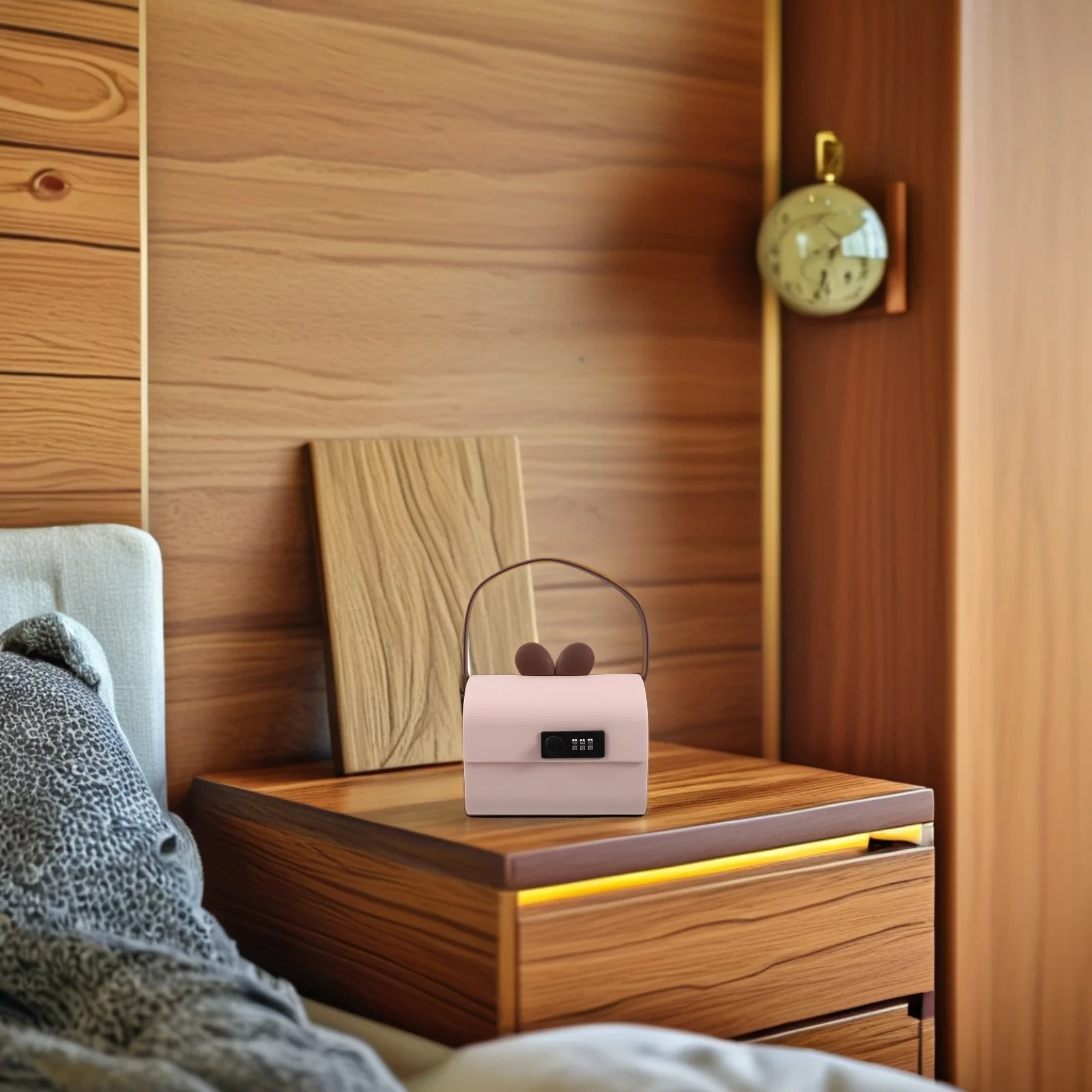 Boîte de rangement avec mot de passe, banque de pièces de monnaie rose de grande capacité pour enfants et adultes, coffre-fort incassable avec serrure à combinaison