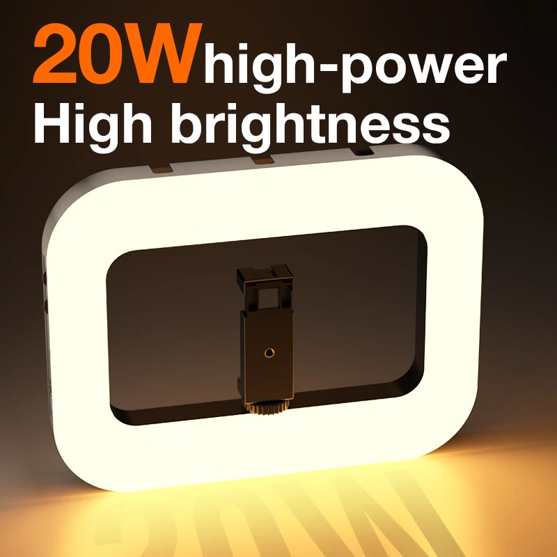 

Portable Rechargeable Ring Light Rabbit Cage Bluetooth Selfie Light Video Stabilizer for Smartphone YouTube Live Vlog TikTok