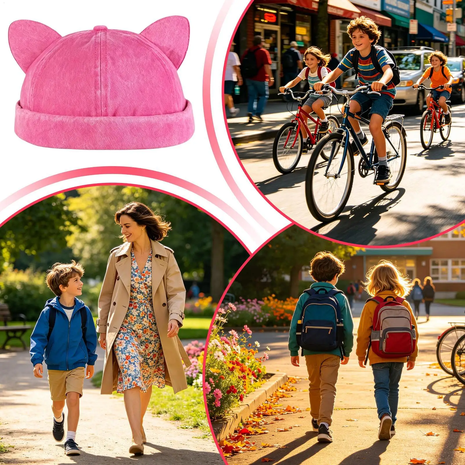 Kids Beanie Hat Brimless No-Slip Lightweight Cap Kids Girls Hat For Boys Young Children Indoor Outdoor Summer Winter Running