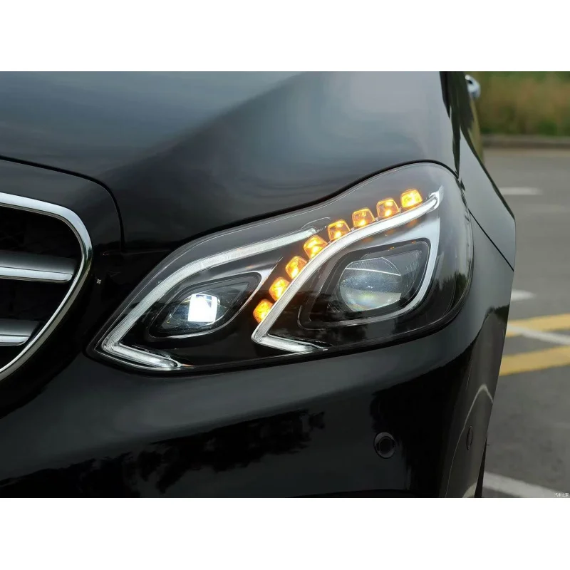 

Подходит для модификации фар Mercedes-Benz E-класса W212 (2014-2015) в стиле S-Class Maybach с LED-подсветкой и дневными ходовыми огнями.