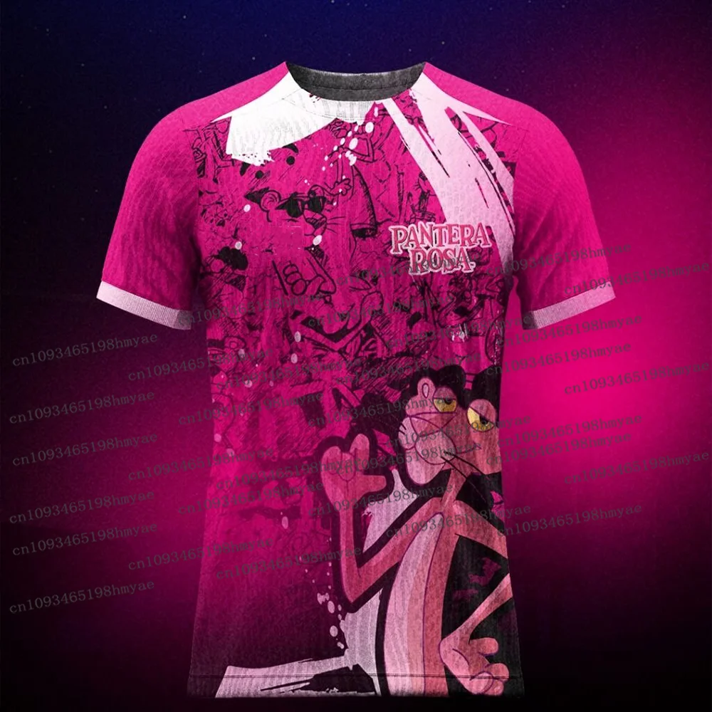 

2025 New Fashion Disney T-shirts Pink Panther Anime 3D Streetwear Women Wear Girls Cartoon Trend Cool Breathable Sports Top