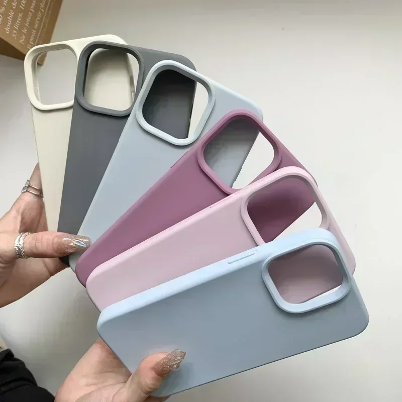 Luxury Liquid Silicone Phone Case For iPhone 14 13 12 Pro Max Case for iPhone 11 Pro Max X XR 7 8 14 Plus Camera Protection Case