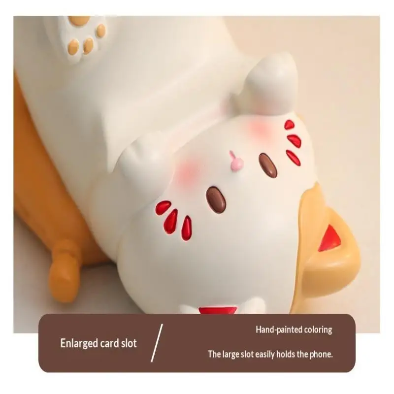

Милый мультяшный кот, настольные украшения, подставка для телефона, креативный декор для стола для офиса, дома, Kawaii Cat, держатель для очков