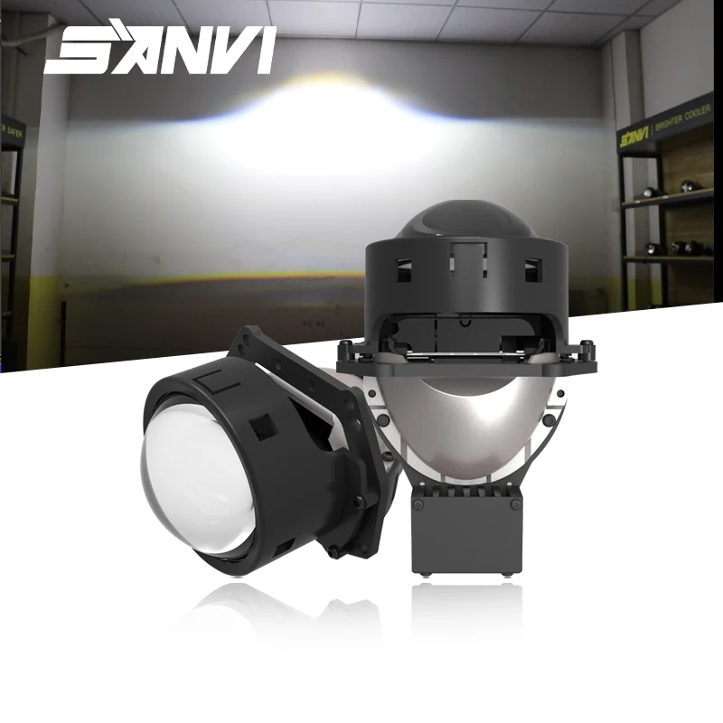 SANVI SV01 3 Inch Bi Led Projector Lenses 5500K for Hella 3R G5 H1 H4 H7 9005 9006 Lamps Retrofit Motorycle Car Led Lights