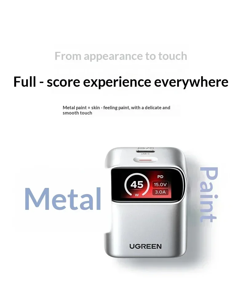 UGREEN X740 45W GaN Charger Smart Display USB-C Fast Charger