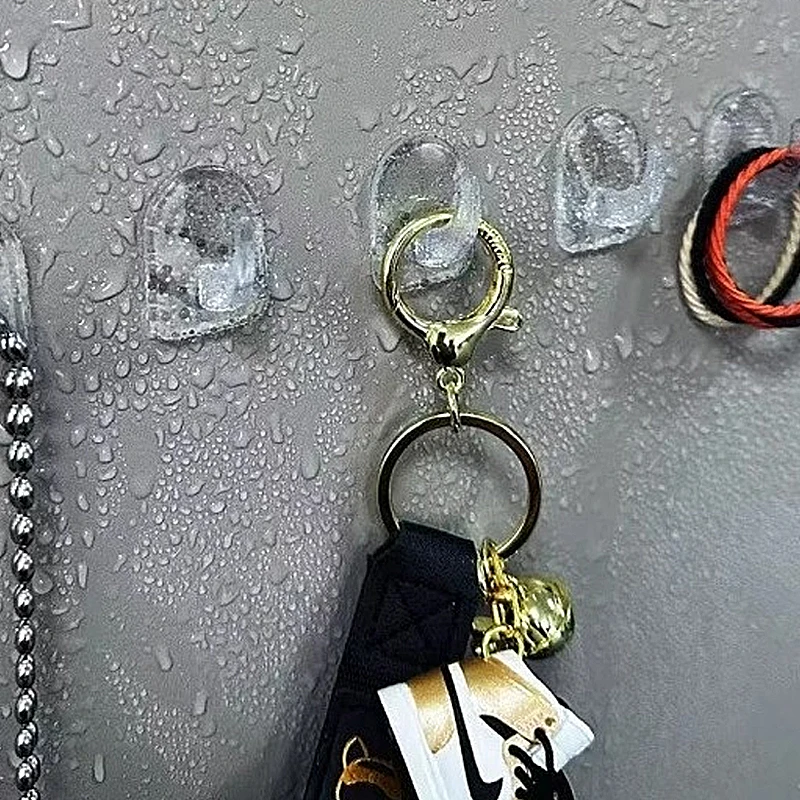 خطافات صغيرة شفافة، خطافات لاصقة منزلية تحمل الحمل بدون ثقب المطبخ، خطاف مقاوم للماء، خطاف متعدد الوظائف