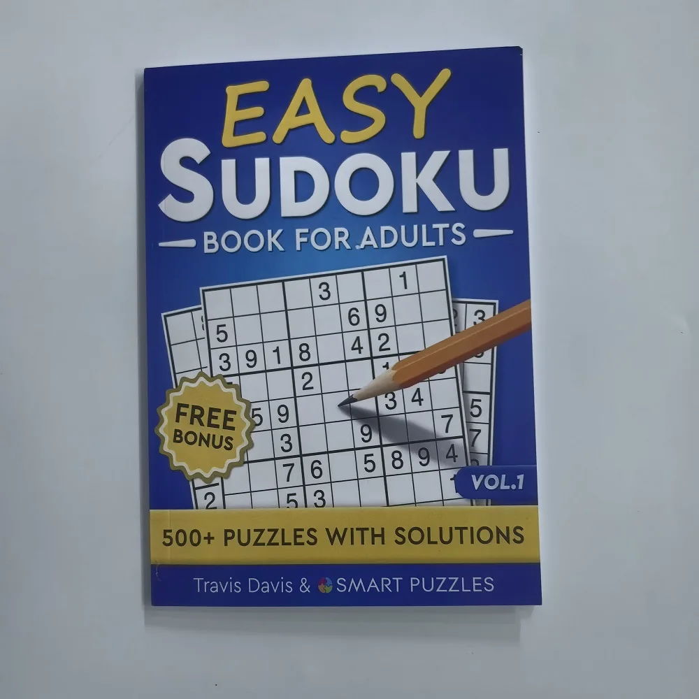 120 Puzzles English Easy Sudoku Practice Book Math Exercise Thinking Logic for All Ages, Brain Exercise