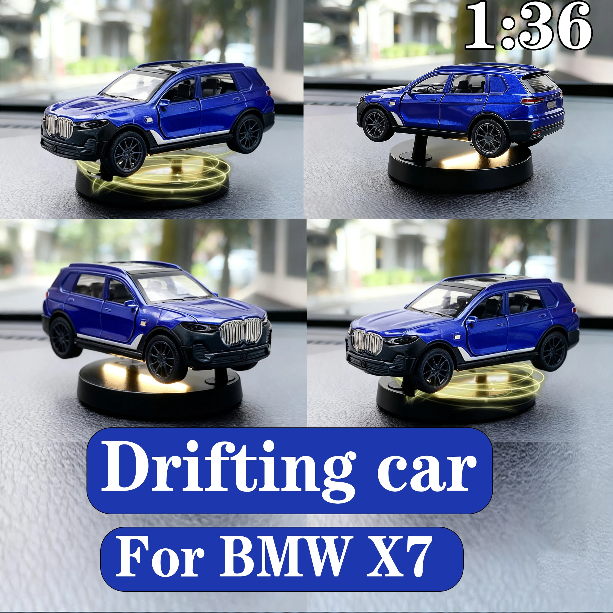 

Дрифт вращающиеся украшения, игрушечная модель автомобиля для BMW X7, модель автомобиля, украшение, забавный детский мужской подарок, украшение центральной консоли автомобиля
