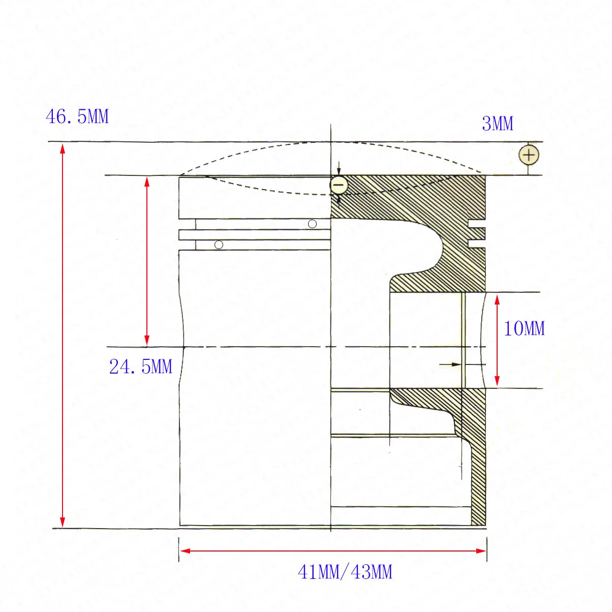 TB50 TB60 41MM 43MM 10MM Piston Ring Kit For Suzuki D1E41QMB D1E43QMC 50CC 60CC Qingqi Geely  Scooter Parts