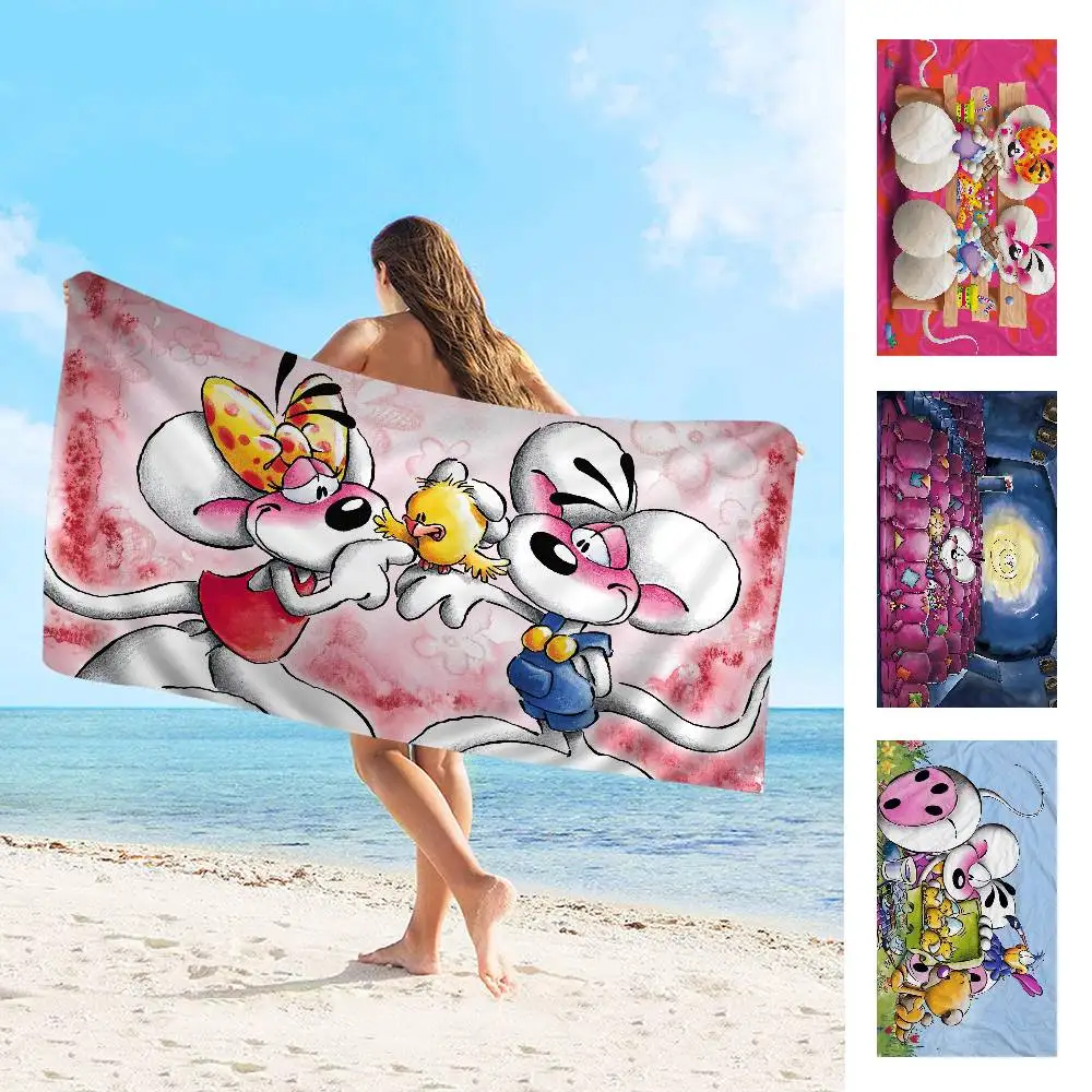 Character Diddl Cut Microfiber Blanket Quick Drying Beach Towels Oversized Printing Super Absorbent Pool Towel Blanket