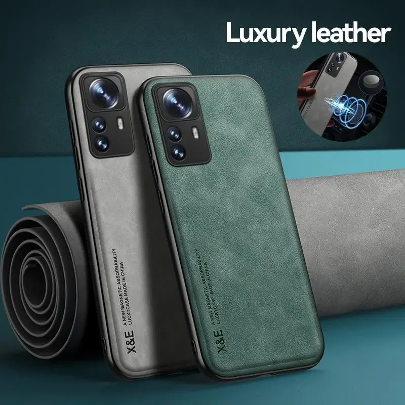 

Magnetic Lambskin Case For Xiaomi 13 Lite 12T 11T 12 Pro 12x mi12 13T Pro mi13 Mi 12 Lite Mi 15 Ultra Protective Leather Cover