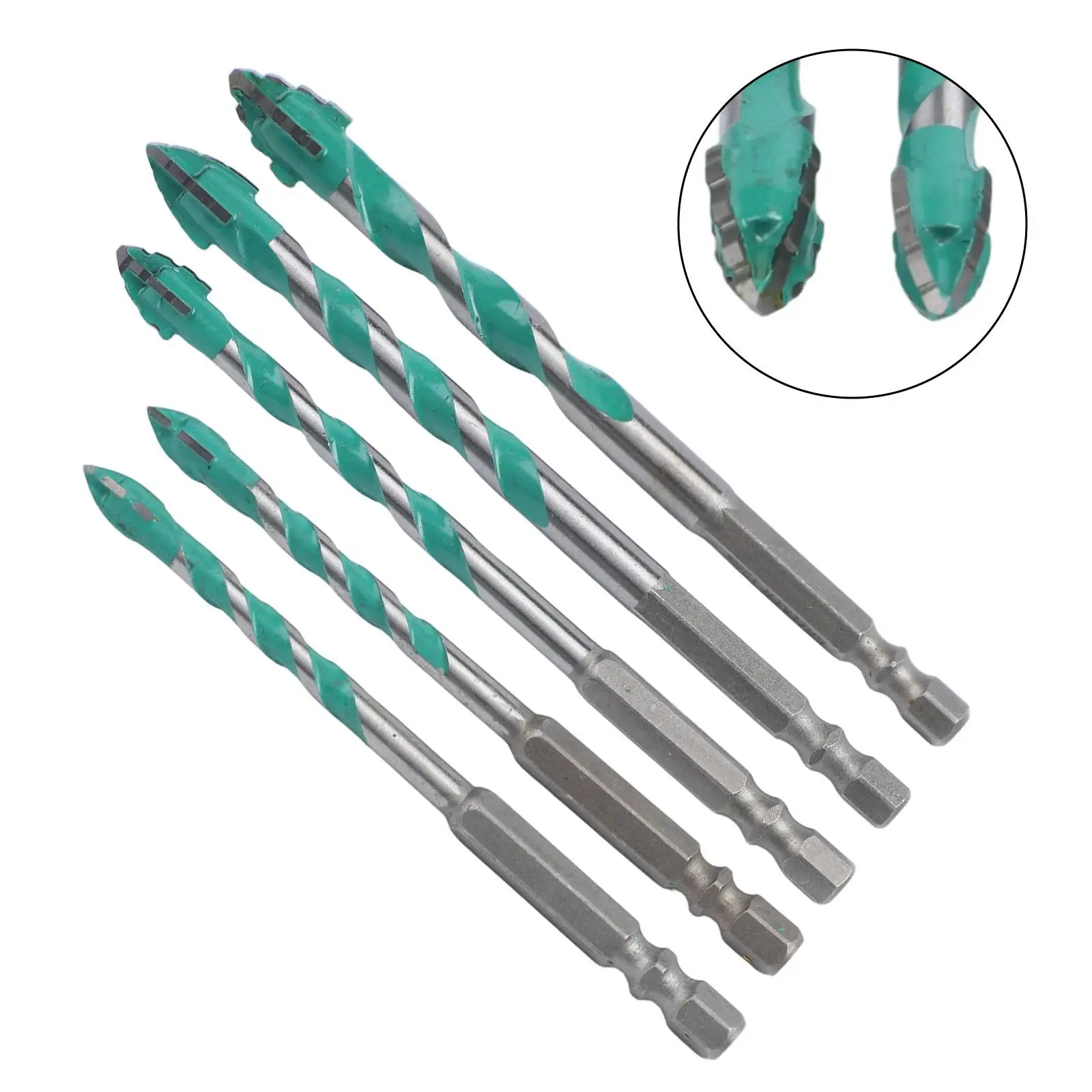 Juego de brocas, 5 uds., herramientas de perforación para mejorar el hogar, selección eficiente, resistente a la humedad