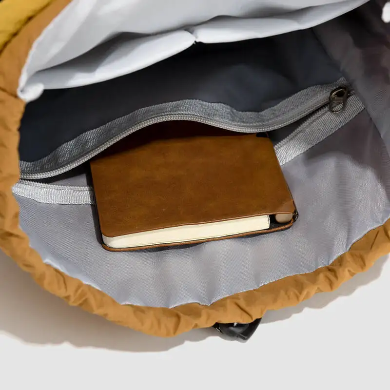 ナイロンバックパック 大容量ブックバッグ 軽量巾着スクールバッグ ハンドバッグ カジュアルショルダートート 大容量通勤バッグ