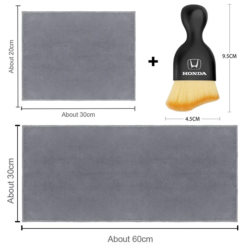 مناشف السيارة تنظيف تجفيف القماش مع فرشاة تنظيف السيارة لهوندا سيفيك موجين أكورد أوديسي جاز CRV صالح Hrv Jazz CBR VTX #3