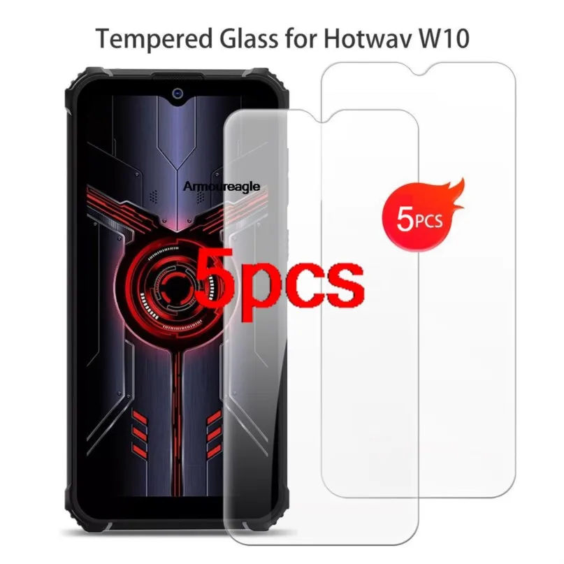 

5pcs for hotwav w10 pro 6.53inch 9h clear tempered glass protective on hotwavw10 wp10pro screen protector film cover guard