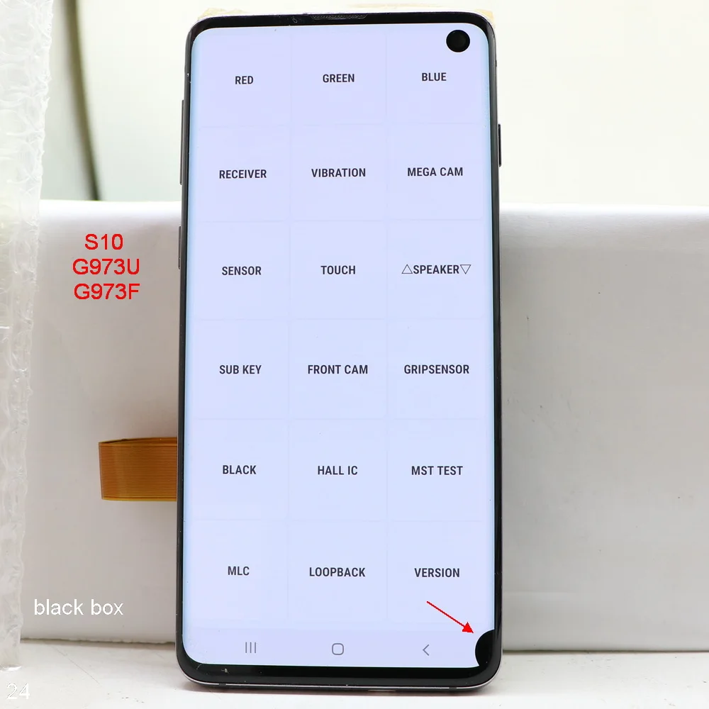 Con difetti schermo LCD AMOLED S10 per SAMSUNG Galaxy S10 G973U G973F Display LCD Touch Screen Digitizer Assembly sostituzione