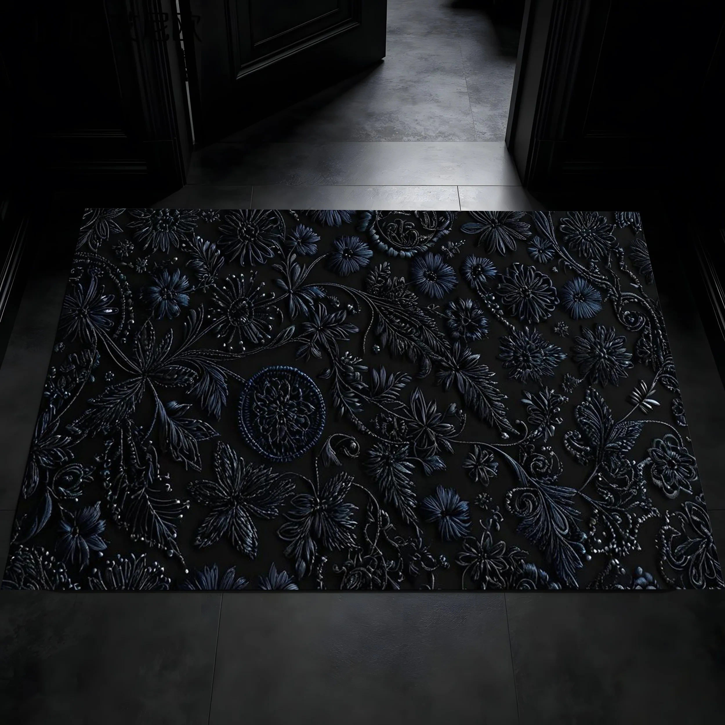 2D Rug with Cute Ghost Design and Boo! Pattern Cute Cartoon Style Lively and Eye-Catching Creating a Spooky Halloween Atmosphere