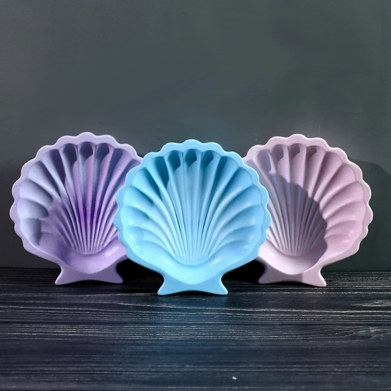 Creative Ocean Shell Tray Silicone Mold for Plaster Jewelry Dish Holder Making
