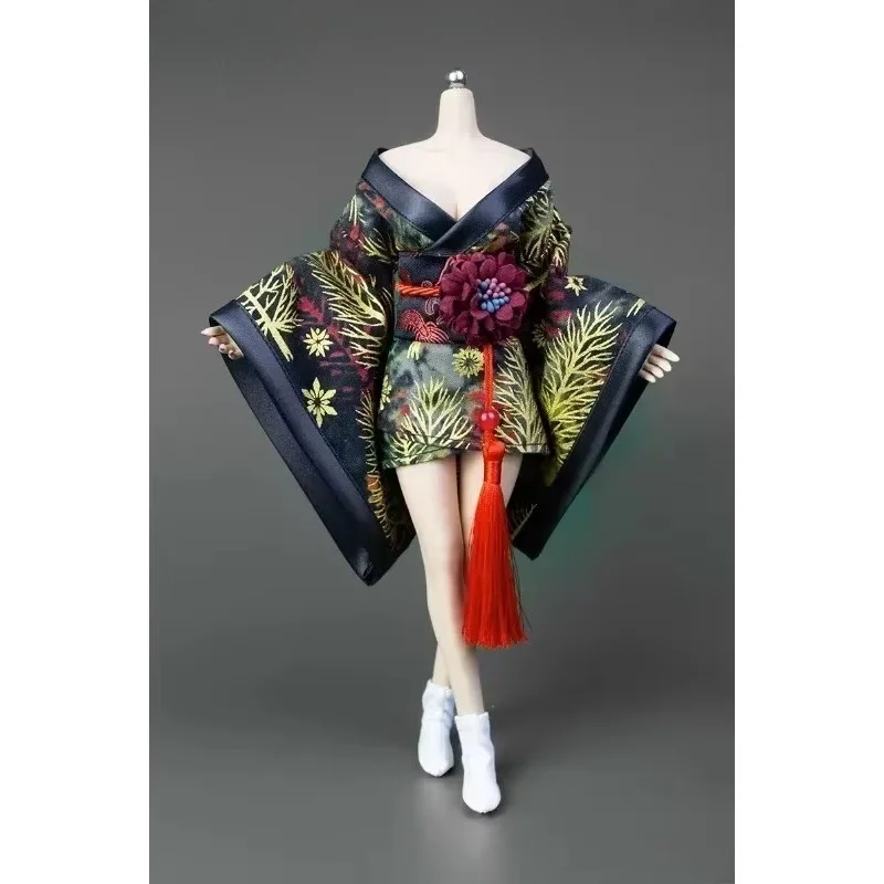 1/6 Kimono stampato femminile Accappatoio Abiti lunghi/corti Modello IC1004 CD058 per 12 "Action Figure Ph Bjd Doll Collection